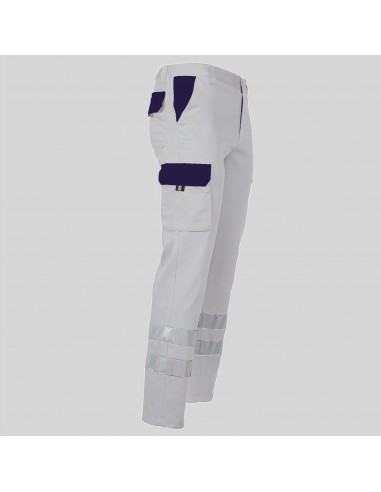PANTALON UNISEX MULTIBOLSILLOS ELASTICO GAMO COMBI + 2 BANDAS REFLECT.