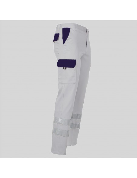 PANTALON UNISEX MULTIBOLSILLOS ELASTICO GAMO COMBI + 2 BANDAS REFLECT.