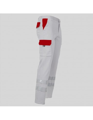 PANTALON UNISEX MULTIBOLSILLOS ELASTICO GAMO COMBI + 2 BANDAS REFLECT.