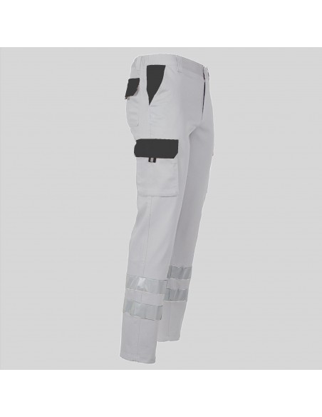 PANTALON UNISEX MULTIBOLSILLOS ELASTICO GAMO COMBI + 2 BANDAS REFLECT.