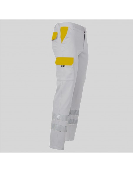 PANTALON UNISEX MULTIBOLSILLOS ELASTICO GAMO COMBI + 2 BANDAS REFLECT.