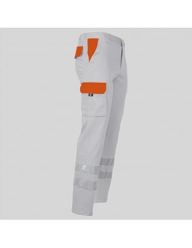 PANTALON UNISEX MULTIBOLSILLOS ELASTICO GAMO COMBI + 2 BANDAS REFLECT.