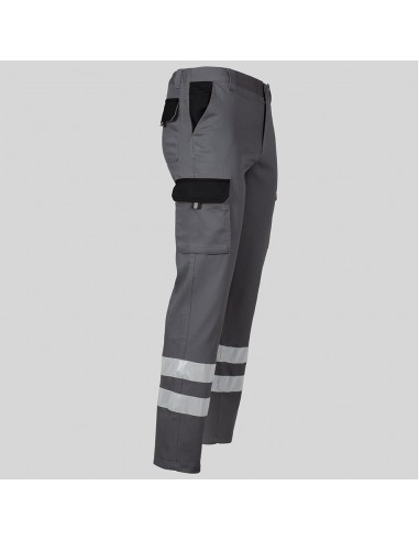 PANTALON UNISEX MULTIBOLSILLOS ELASTICO GAMO COMBI + 2 BANDAS REFLECT.