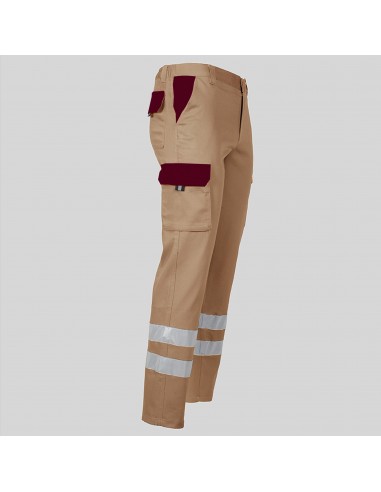 PANTALON UNISEX MULTIBOLSILLOS ELASTICO GAMO COMBI + 2 BANDAS REFLECT.
