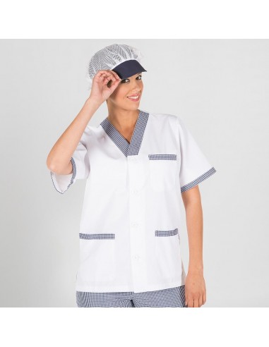BLUSA SANITARIO MUJER PICO ABIERTO BOTONES COMBI