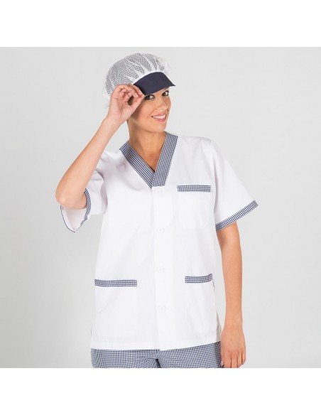 BLUSA SANITARIO MUJER PICO ABIERTO BOTONES COMBI
