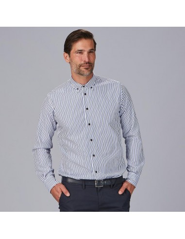 CAMISA HOMBRE RAYAS BICOLOR SLIM FIT ALESSANDRO