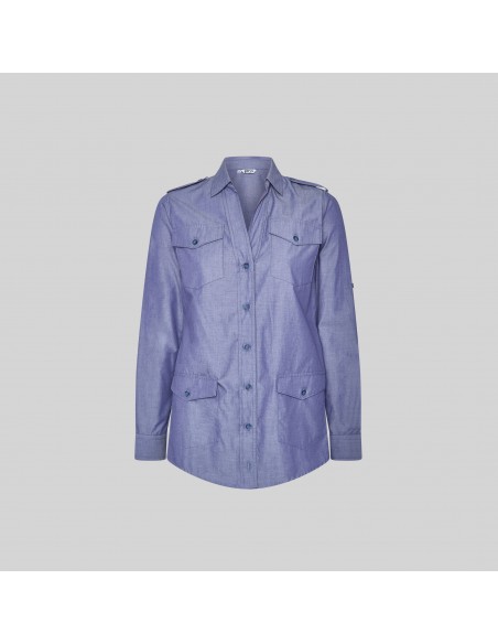 CAMISA MUJER MANGA ROLL UP DANIELA