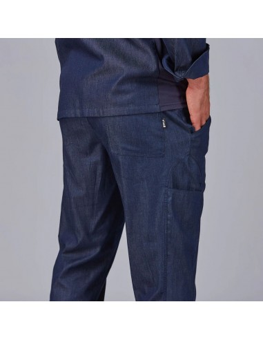PANTALON UNISEX CON CORDON TEJANO ZAFIRO