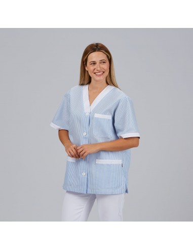 BLUSA SANITARIO UNISEX PICO ABIERTO VICHY...