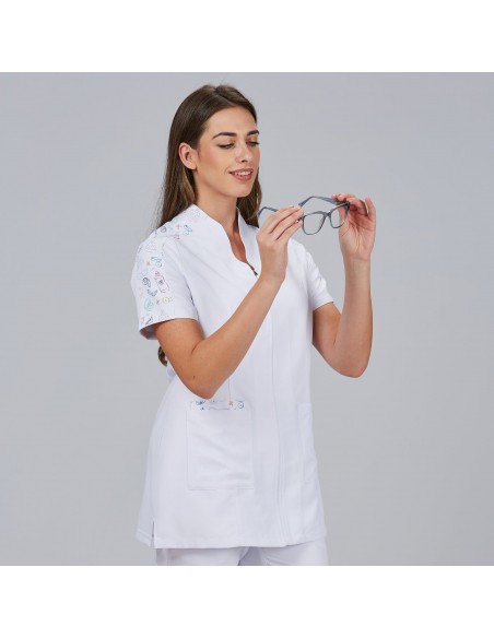 BLUSA MUJER CUELLO CHIMENEA MANGA CORTA DUNIA