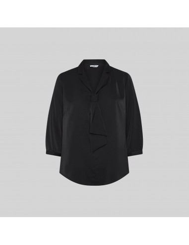 BLUSA MUJER CUELLO SOLAPA LAZO FLAVIA