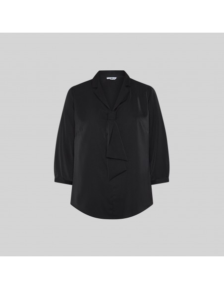 BLUSA MUJER CUELLO SOLAPA LAZO FLAVIA
