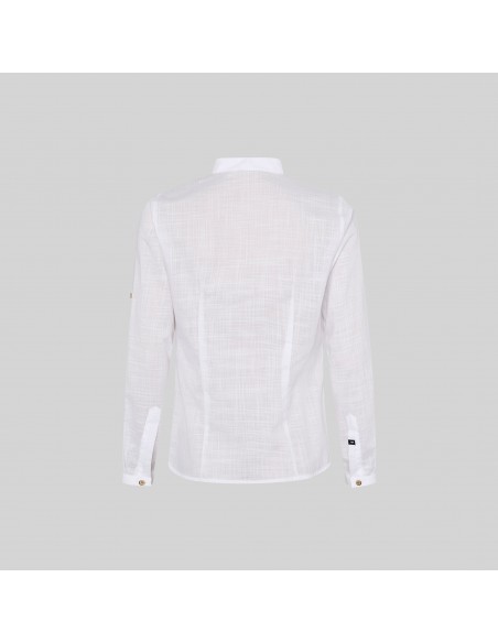 CAMISA MUJER FALSO LINO FLORA