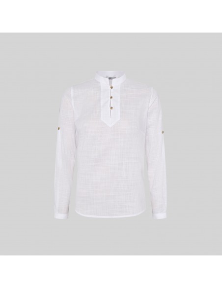 CAMISA MUJER FALSO LINO FLORA