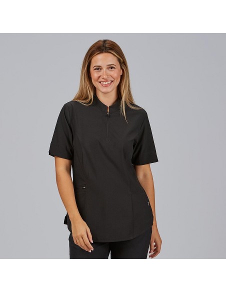 BLUSA MUJER CREMALLERA ESCOTE M/C MARA