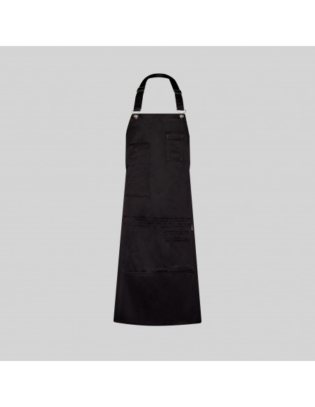 DELANTAL CON PETO SATINADO 80X68 CM