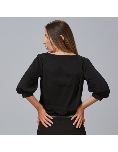 BLUSA MUJER MANGA RIZADA ROSANNA