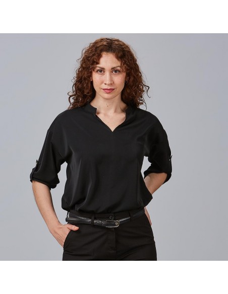 BLUSA MUJER MANGA ROLL UP MICAELA