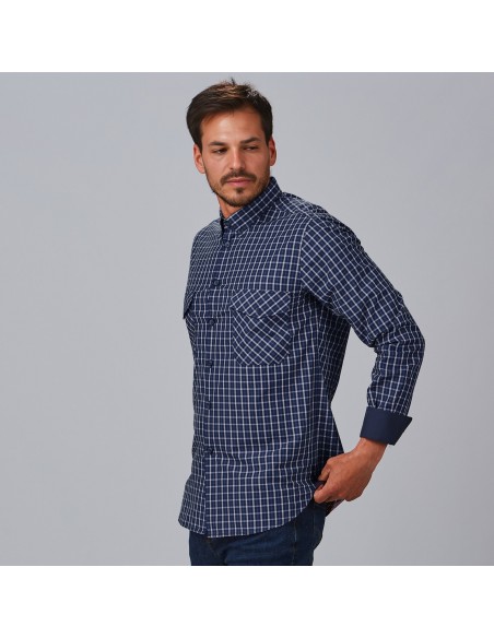 CAMISA HOMBRE SLIM FIT CUADROS FAUSTO