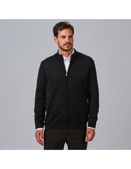 CARDIGAN HOMBRE PUNTO FINO CON CREMALLERA