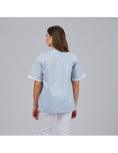 BLUSA SANITARIO UNISEX PICO VICHY COMBINADA