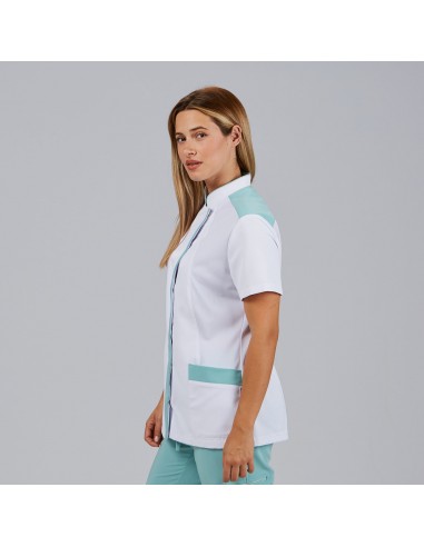 BLUSA MUJER ABIERTA CUELLO MAO MANGA CORTA JUDIT