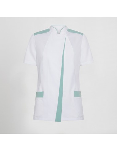 BLUSA MUJER ABIERTA CUELLO MAO MANGA CORTA JUDIT