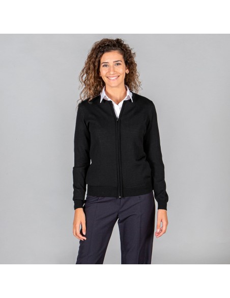 CARDIGAN MUJER PUNTO FINO CON CREMALLERA