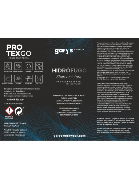 PROTECTOR TEXTIL HIDROFUGO