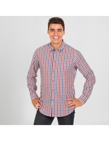 CAMISA HOMBRE VICENZO SLIM FIT VICHY