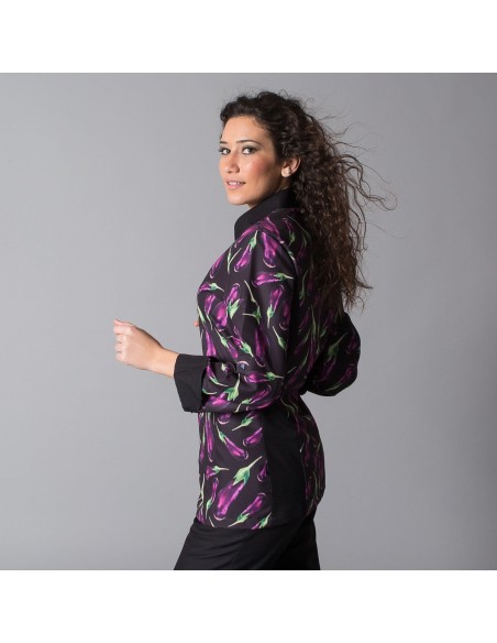 CHAQUETA COCINA UNISEX BERENJENAS
