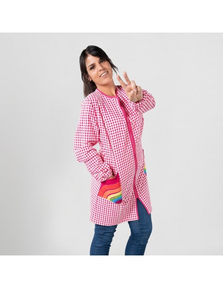 BATA MUJER CON CREMALLERA ARCOIRIS BAMBULA ANTIBACTERIANO