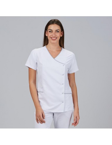 BLUSA MUJER BOTON PRESION M/C AINA
