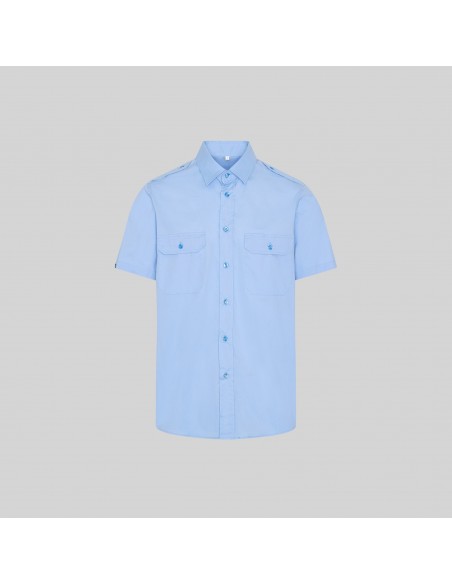 CAMISA UNISEX CHARRETERAS M/C ELASTAN