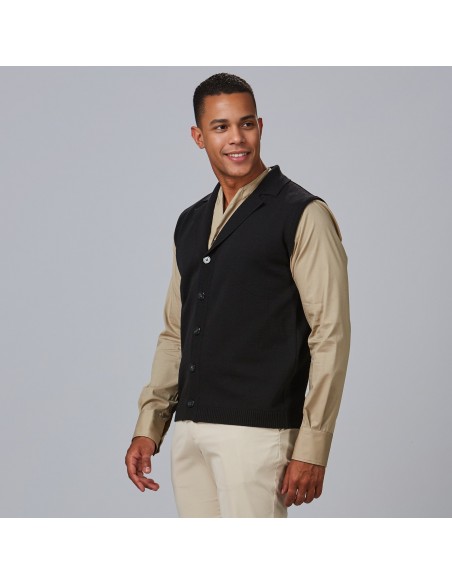 CHALECO CUELLO SOLAPA ABOTONADO HOMBRE