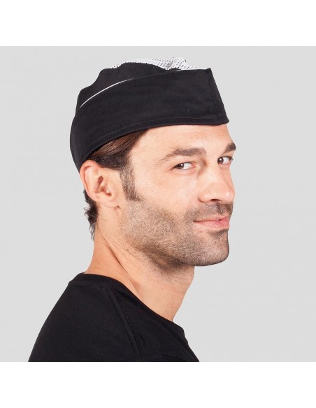 GORRO NEGRO O BURDEOS RIBETEADO (PAQ. 6 UNDS)