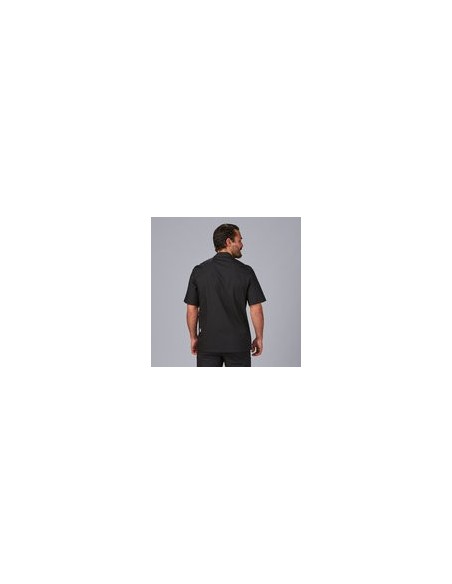 CHAQUETA COCINA UNISEX POPELIN FINO NEGRO M/C