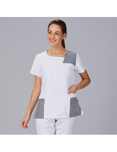 BLUSA MUJER CERRADA COMBI NAVAS