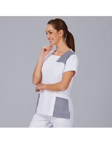 BLUSA MUJER CERRADA COMBI NAVAS