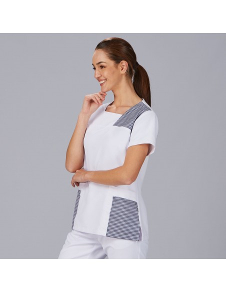 BLUSA MUJER CERRADA COMBI NAVAS