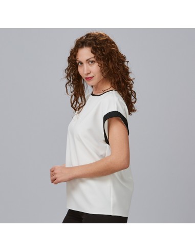 BLUSA MUJER MANGA CORTA VUELTA