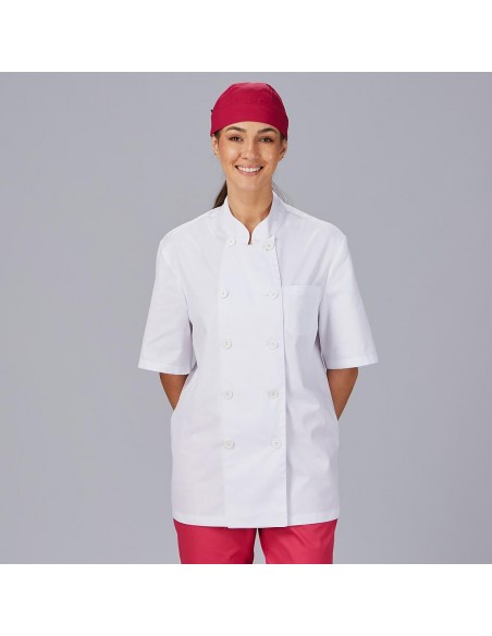 CHAQUETA UNISEX POPELIN FINO BLANCO M/C
