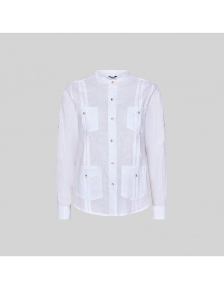 GUAYABERA MUJER CUELLO MAO ISABELA
