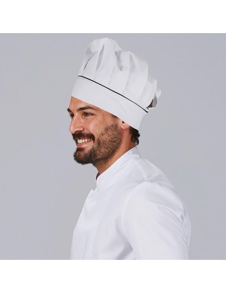 GORRO CHEF CON VELCRO BLANCO VIVO COLOR