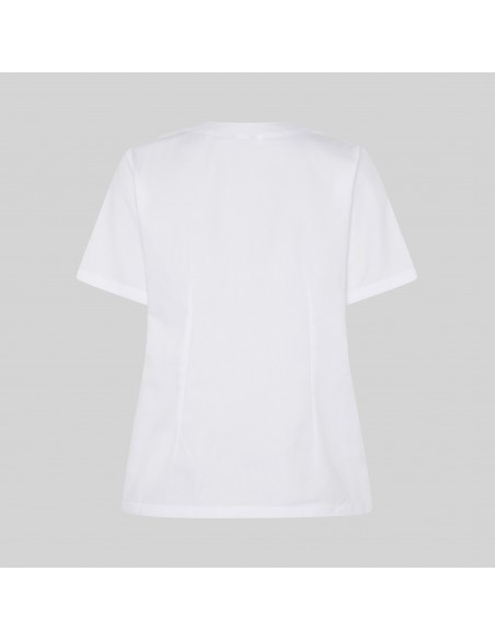 BLUSA MUJER SANITARIA BOTÓN PRESIÓN MANGA CORTA