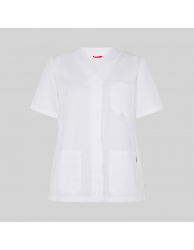 BLUSA MUJER SANITARIA BOTÓN PRESIÓN MANGA CORTA