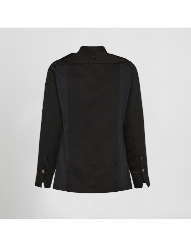 CHAQUETA COCINA MUJER SATÉN ALGODÓN SOLA