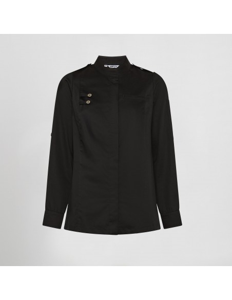 CHAQUETA COCINA MUJER SATÉN ALGODÓN SOLA