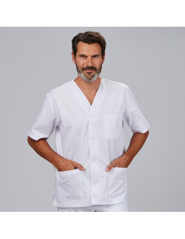 BLUSA SANITARIO UNISEX PICO BOTONES